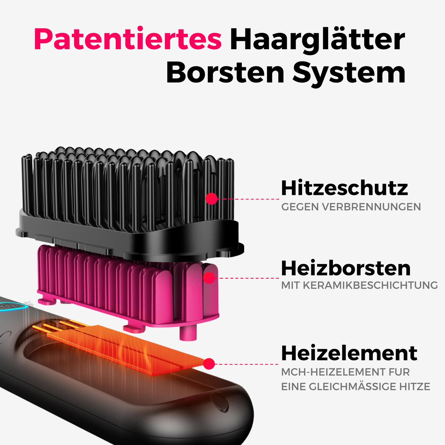 Whipl™ Go! - tragbare Glättungsbürste